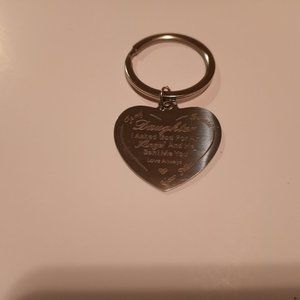 To My Daughter Heart Shape Stainless Steel Key Chain
